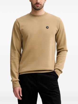 BOSS logo-patch sweatshirt - Neutrals