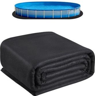 OEM Revestimiento Para Piscinas Ovalado, 3,7 X 7,3 M Revestimiento Extragrueso Para Piscinas Elevadas, Evita Pinchazos, Base De Geotextil Reciclado, Prolo