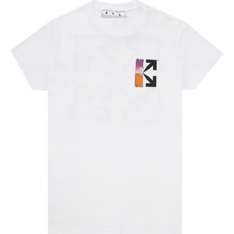 Off-white Off White Uniseks Slim T-shirt met kleurverloop logo voor volwassenen (Wit)
