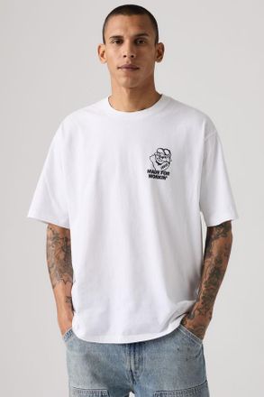 Levi's T-shirt con grafica Workwear - Uomo - 2XL - Bianco / Made For Workin Bright White