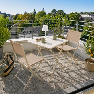 Hesperide Tavolo pieghevole 70x70x71 cm Greensboro argilla