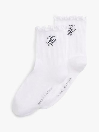 Tommy Hilfiger 2-Pack Logo Ruffle Short Socks