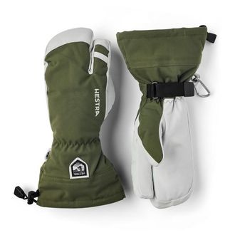 Hestra Army Leather Heli Ski 3 Finger Handschuhe - Unisex | oliv