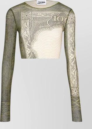 Jean Paul Gaultier cartouche print blouse