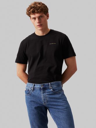 Calvin Klein Jeans T-Shirt CALVIN KLEIN JEANS CK MULTIBOX TEE, Herren, Gr. L, schwarz (ck schwarz), Single Jersey, Obermaterial: 100% Baumwolle, unifarben, regular fit, 