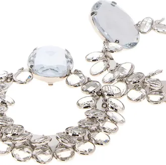 Givenchy Womens Embellished Metal Broken Chandelier Earrings Anticsilvery Spille