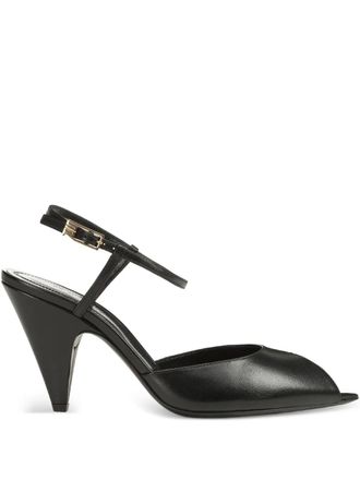 Sergio Rossi 85mm open-toe sandals - women - Kid Leather/Calf Leather/Calf Leather/Calf Leather - 38.5 - Black