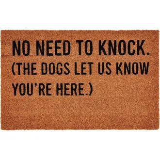 Mud Pie No Need To Knock Dog Doormat in Dark Beige at Nordstrom Rack