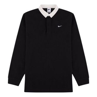 Nike Solo Swoosh Rugby Top Asia Sizing Black DQ5222-010