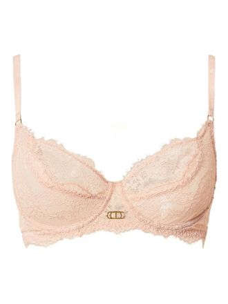 Twin-Set Bh met beugel en kant - Roze