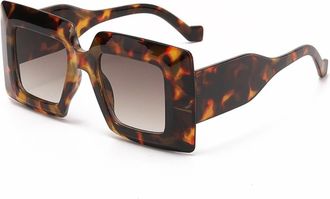 Generic Fashion Square Large Frame Sunglasses For Men And Women Vacation Party Decoration Sun Glasses(Multi-colored)