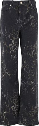 Just Cavalli Wide Jeans - Dames - Loose Fit Jeans - Zwart - W28 - Jeans