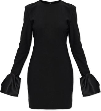 Rotate Lange Mouwen Mini Jurk - Dames - Feestkleedjes - Zwart - XS - Satijn - Kleedjes