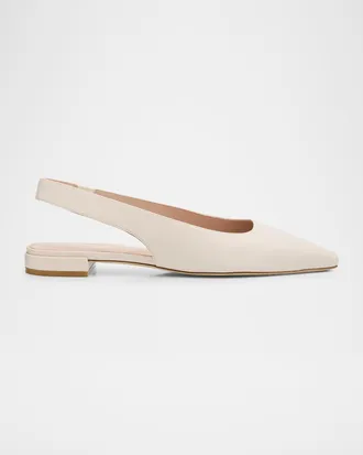 Stuart Weitzman Stassi Leather Slingback Flats