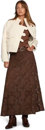 Belle & Bloom Play It Cool Coupe Maxi Skirt in Dark Brown at Nordstrom, Size X-Small