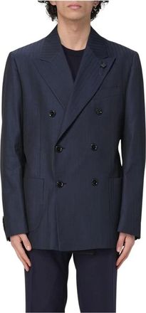 Lardini Wollen Jas - Heren - Blazers - Blauw - L - Wol - Jassen
