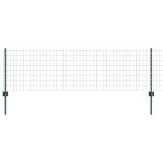 Berkfield Home Euro Fence with 11 U Posts Green 0, 6x25 m Steel