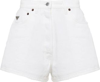 Prada Bull denim shorts - women - Cotton - 28 - White