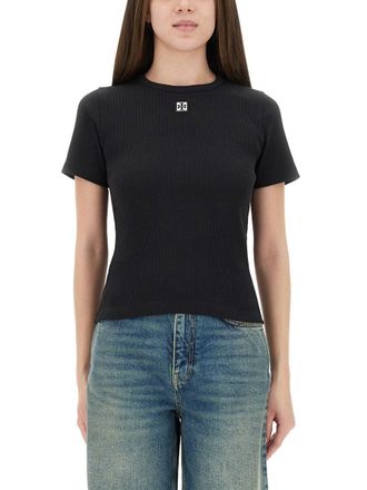 Tory Burch Tory Burch Ribbed Cotton T Shirt
