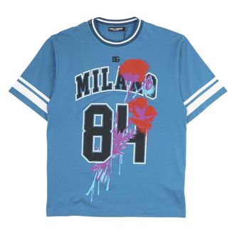Dolce & Gabbana T-Shirts, male, Blue, Size: XS T-Shirts