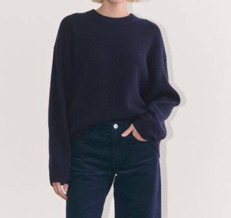 Everlane Womens The Cocoon Crew Sweater In Navy