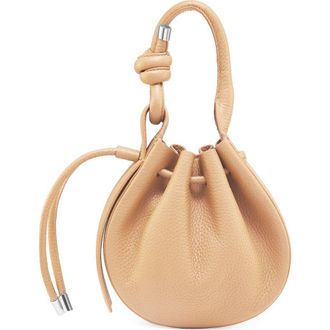 Behno Mini Ina Pebble Leather Crossbody Bag in Peach at Nordstrom