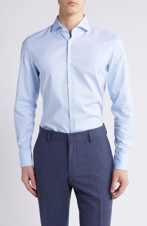 BOSS Hank Slim Fit Dress Shirt in Lt Past/bu at Nordstrom Rack, Size 15