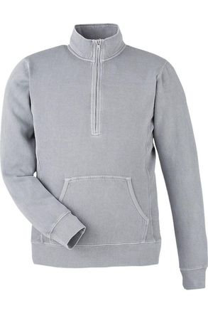 J. America Pigment-Dyed Fleece Quarter-Zip Pullover