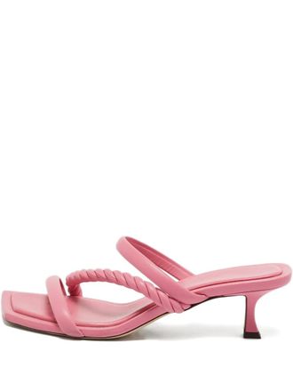Jimmy Choo London Diosa twisted leather sandals - Pink