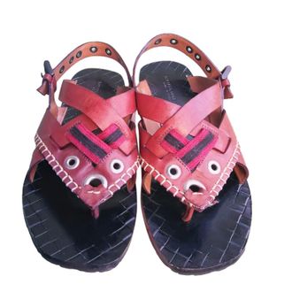 Bottega Veneta red leather sandals Size 36