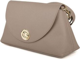 Coccinelle Womens Shoulder Bag Warm Taupe-Rosette Cowhide - Shoulder-Bags Taupe/rosette
