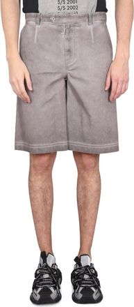 Dolce & Gabbana Bermuda Shorts With Logo Plaque