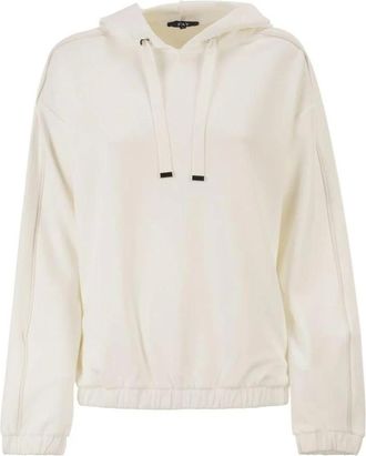 Fay Hoodies & sweatvesten, Dames, Wit, L, Polyester, Jersey Hoodie