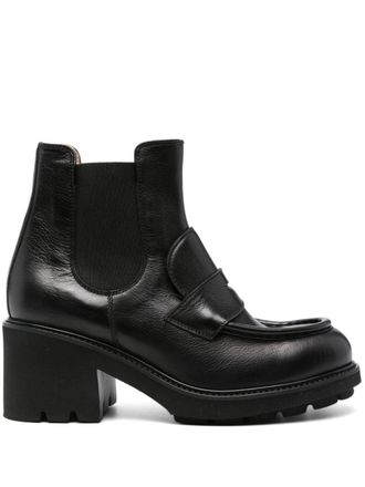 Doucal's 75mm penny-slot boots - Black
