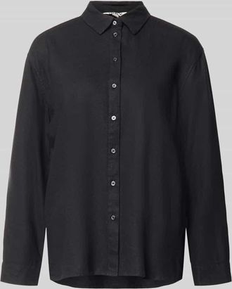 Only Relaxed Fit Leinenbluse mit Hemdblusenkragen Modell GOA in Black, Gr&ouml;&szlig;e XL