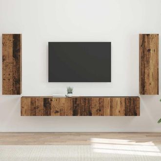 vidaXL Conjunto De Mueble Para Tv De Pared 4 Pcs 29,5 X 31 X 100 Cm Vidaxl