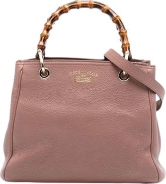 Gucci Pre-owned Bamboo Shopper Satchel - Dames - Vintage Handtas - Bruin - ONE Size - Leer - Vintage