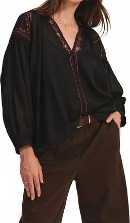 Velvet Bridget Blouse In Black