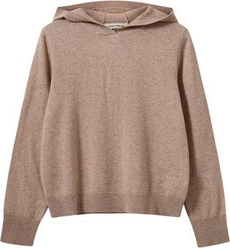 Sofie Schnoor Cassiesw Knit Hoodie - Dames - Hoodies - Bruin - S - Wol - Hoodies & sweatvesten