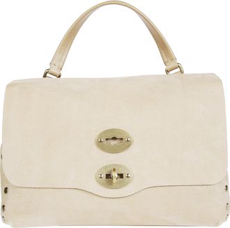 Zanellato Postina Jones Nabuk Small Gold Hardware Handbag