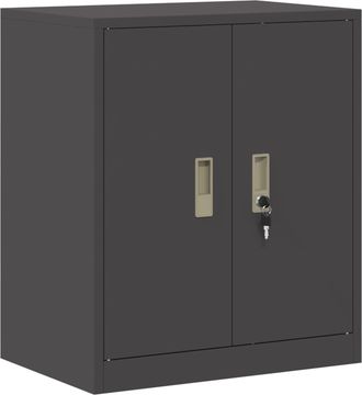 vidaXL Armario De Almacenamiento Negro 60 X 40 X 70 Cm Acero Vidaxl