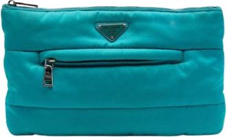 Prada Pre-owned Vintage Clutch - Dames - Vintage Clutch - Blauw - ONE Size - Nylon - Vintage