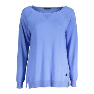 North Sails Eco Longsleeve Shirt - Dames - Ronde hals truien - Blauw - XS - Katoen - Truien & Vesten