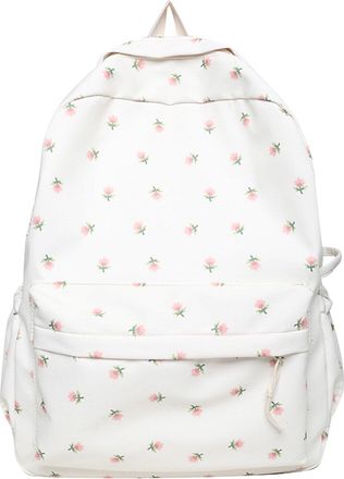 Generic Backpack Womens Rucksack Bag For Women Cute Girls Preppy Floral Print Backpack Teenage College Primary Middle School Kawaii Cottagecore Aesthetic Lapt