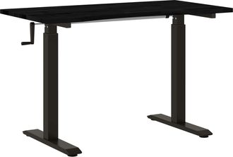 vidaXL Escritorio Con Almacenamiento Negro Y Marr&oacute;n Oscuro 120 X 60 Cm Vidaxl