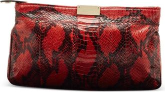 Jimmy Choo London Clutch Zulu in pelle - Rosso