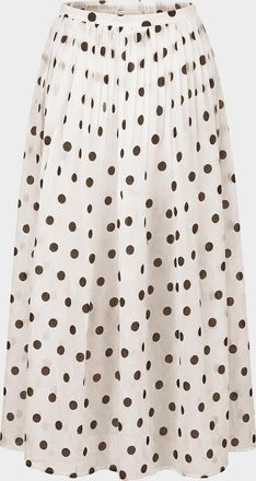 n/nicholas Marit Polka Dot Midi Skirt