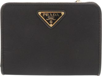 Prada Black Nylon Leather Wallet (Bi-Fold) (Pre-Owned)