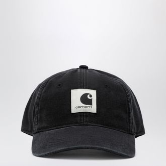 Carhartt Work in Progress Cappello Canvas in tela di cotone nero stone washed