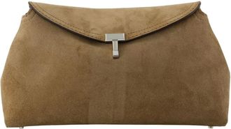 Toteme Clutches, female, Brown, Size: ONE SIZE T-Lock Clutch